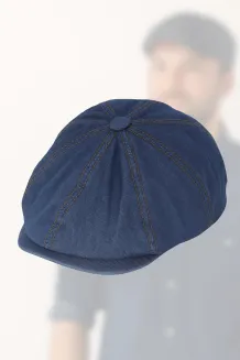 Jeansowy Kaszkiet K268C – Denimowy styl Shelby 100% bawełna Polar Fashion - 2