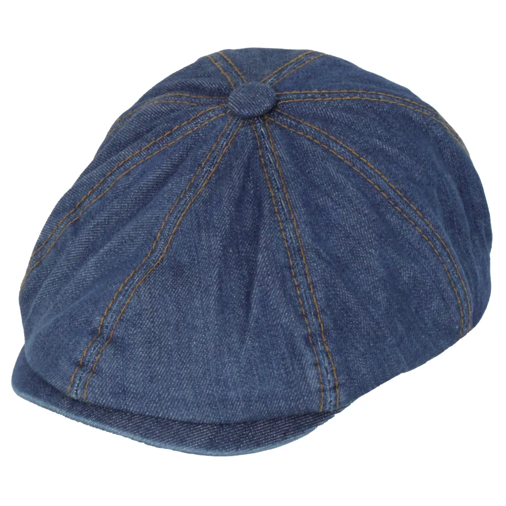Jeansowy Kaszkiet K268C – Denimowy styl Shelby 100% bawełna Polar Fashion