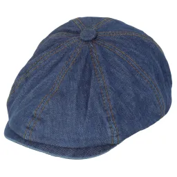 Jeansowy Kaszkiet K268C – Denimowy styl Shelby 100% bawełna Polar Fashion