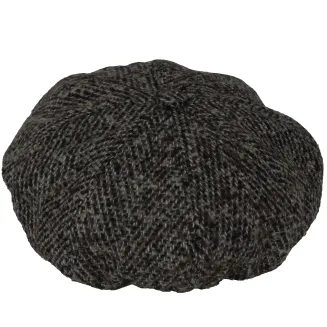 Kaszkiet Damski K291G  Brązowy Melanż z Łańcuszkiem Polar Fashion - 5