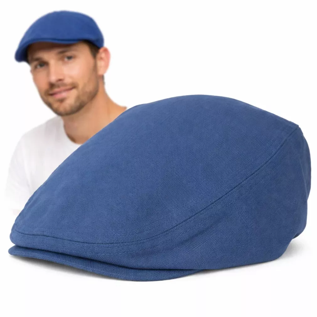 Kaszkiet męski niebieski bawełniany letni lekki 57-59cm Polar Fashion K306i