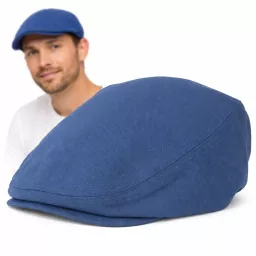 Kaszkiet męski niebieski bawełniany letni lekki 57-59cm Polar Fashion K306i