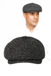 Polar Fashion Kaszkiet Męski Peaky Blinders K277B Pepitka Ocieplany 57-59cm
