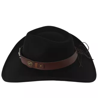 Damski Męski R259D Czarny Kapelusz Kowbojski Western z Okularami Pilotki - 8