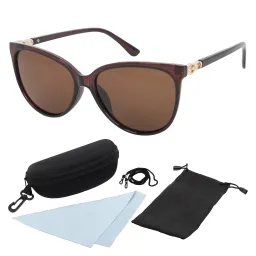 Polar Fashion P128 C2 Brązowe Polaryzacyjne Okulary Przeciwsłoneczne