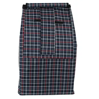 Torba Zakupowa T3C do Wózka ~40L Krata Granat Biały Czerwony Polar Fashion - 2