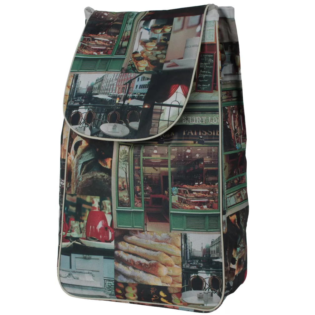 Impregnowana Torba zakupowa do wózka zakupowego 35L T4D z usztywnionym dnem