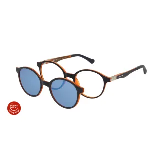 Młodzieżowe Okulary Solano CL50049D Granatowo-Pomarańczowe z Polaryzacją Clip-On - 2