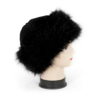 W168E Czarna Czapka zimowa toczek niegryząca ciepła - 3