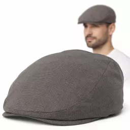 Kaszkiet męski bawełniany flat cap brązowy lekki 57-59 na wiosnę lato K306M