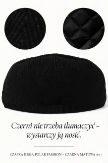 Kaszkiet Męski Peaky Blinders  Grafitowo Czarny K284 Styl i Klasa Polar Fashion - 4