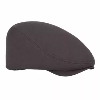 Kaszkiet Męski Bawełniany Brązowy Letni Czapka Flat Cap Ciemny Brąz K312F - 4