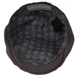 Kaszkiet Męski Bawełniany Brązowy Letni Czapka Flat Cap Ciemny Brąz K312F - 8