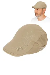K220A Beige Cap Men'S Flat Cap Cotton