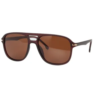 Polar Fashion P8128C2 Męskie Okulary Przeciwsłoneczne Polaryzacyjne Brązowe Mat UV400 - 3