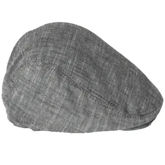 Stalowo-szary kaszkiet męski K269E – bawełna 100%, jakość od Polar Fashion - 3