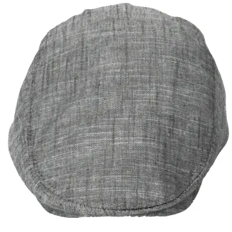 Stalowo-szary kaszkiet męski K269E – bawełna 100%, jakość od Polar Fashion - 4