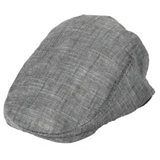Stalowo-szary kaszkiet męski K269E – bawełna 100%, jakość od Polar Fashion - 2
