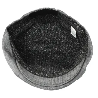 Stalowo-szary kaszkiet męski K269E – bawełna 100%, jakość od Polar Fashion - 5