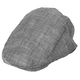 Stalowo-szary kaszkiet męski K269E – bawełna 100%, jakość od Polar Fashion