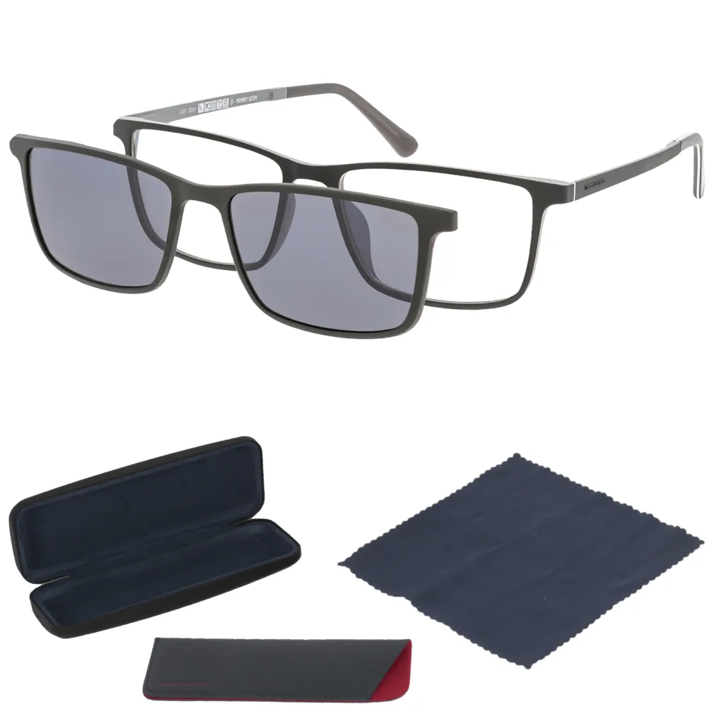Solano CL90150B Corrective Frame With Clip-On Sun Cover