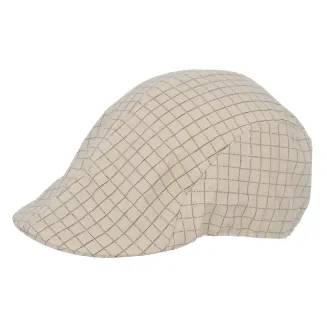 Męski Kaszkiet Letni Beżowy w Kratkę K162A Polar Fashion 58 cm - 2