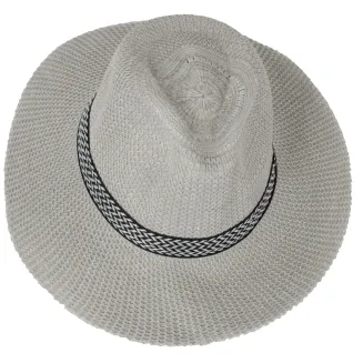 Szary Stylowy Letni Kapelusz Panama – Polar Fashion R231D - 4