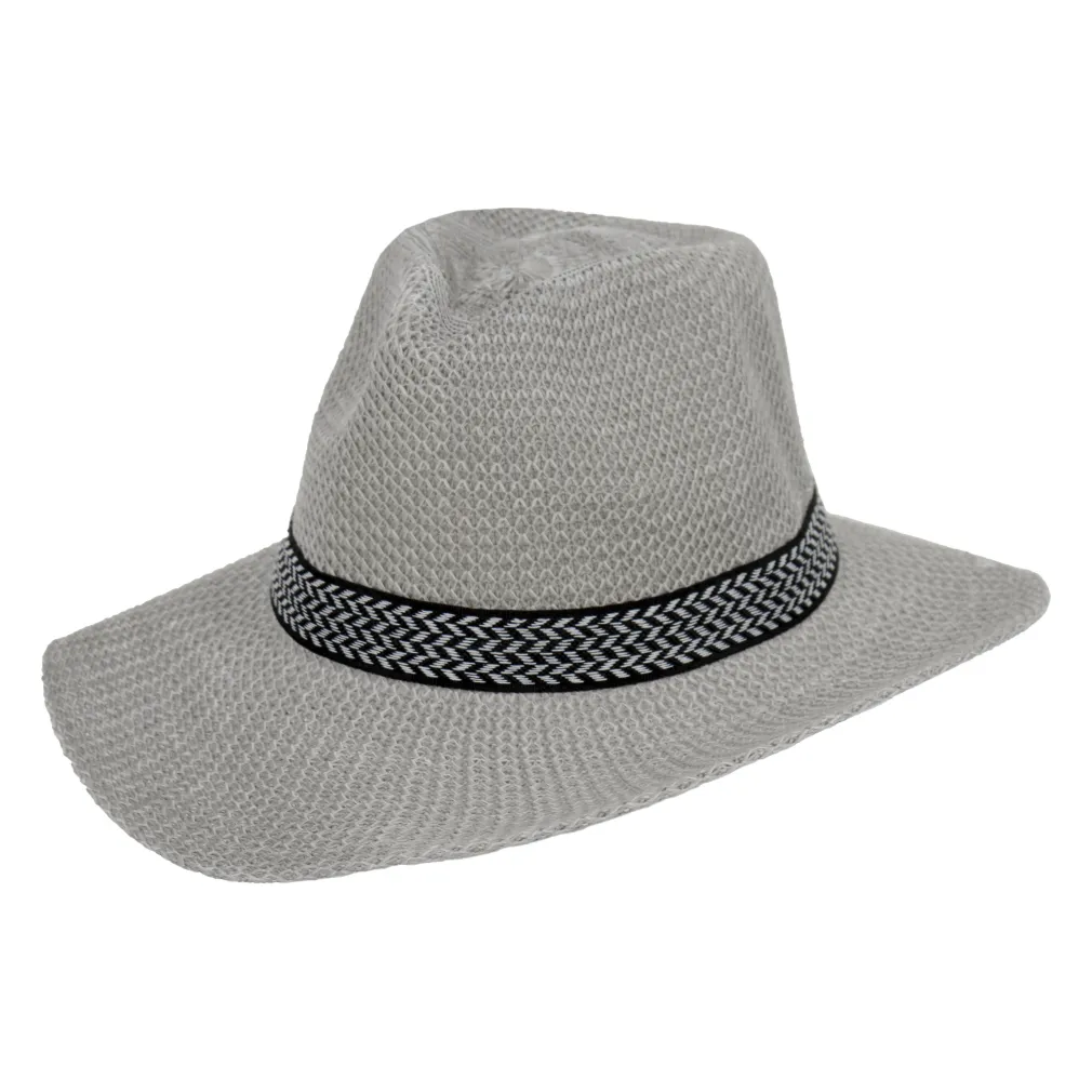 Szary Stylowy Letni Kapelusz Panama – Polar Fashion R231D