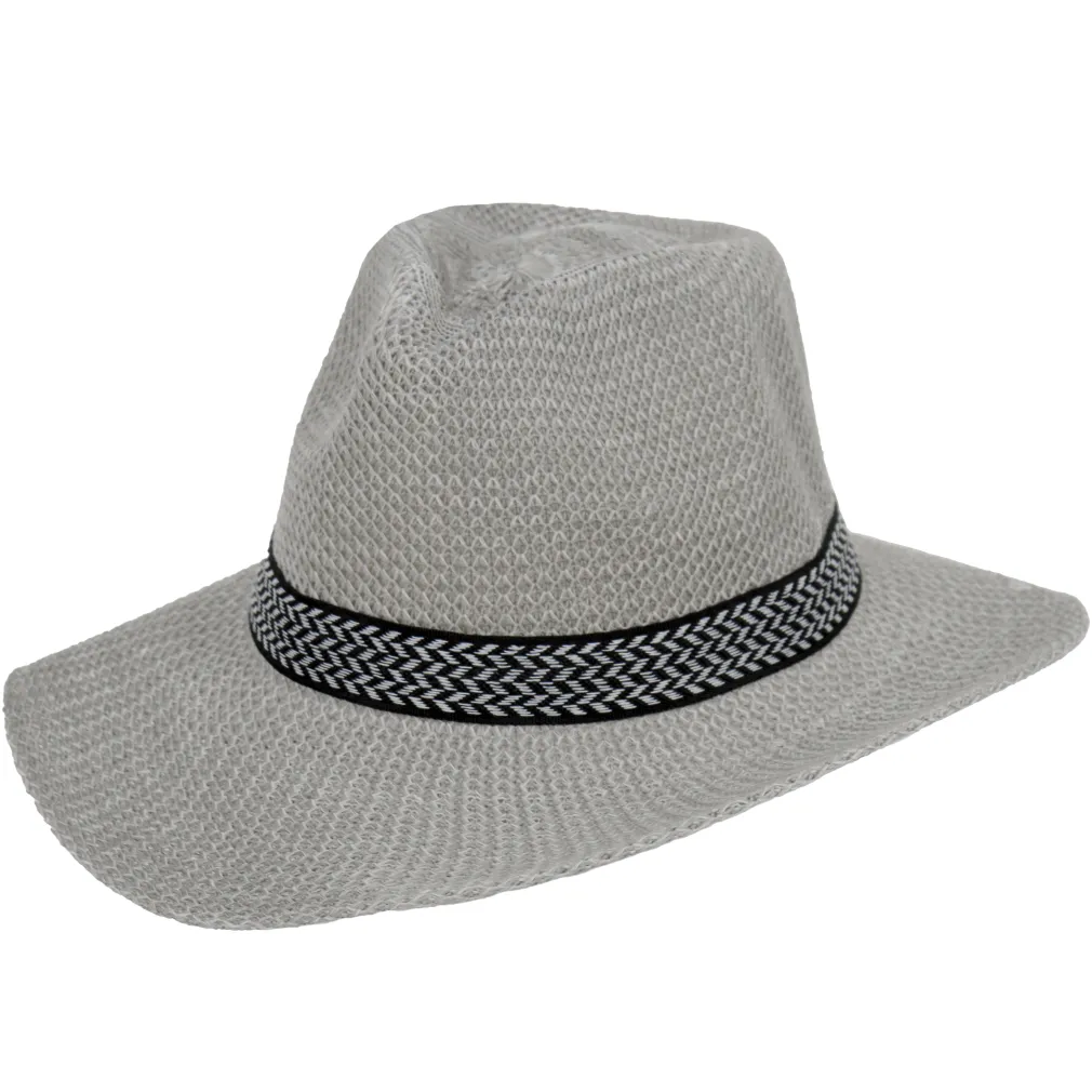 Szary Stylowy Letni Kapelusz Panama – Polar Fashion R231D