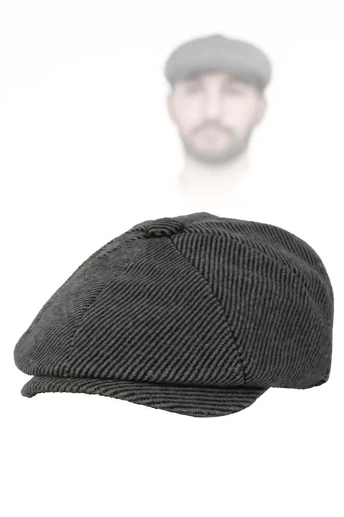 Polar Fashion Kaszkiet Męski Peaky Blinders K277C Jodełka Ocieplany 57-59cm