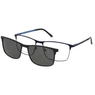 CL10235C Męskie Oprawki Granatowo-Niebieskie Solano z Nakładką Clip-On - 2