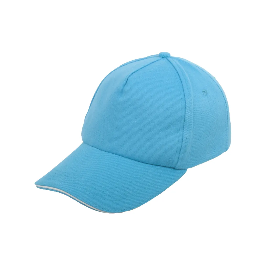 K183D Niebieska Bawełniana czapka bejsbolówka