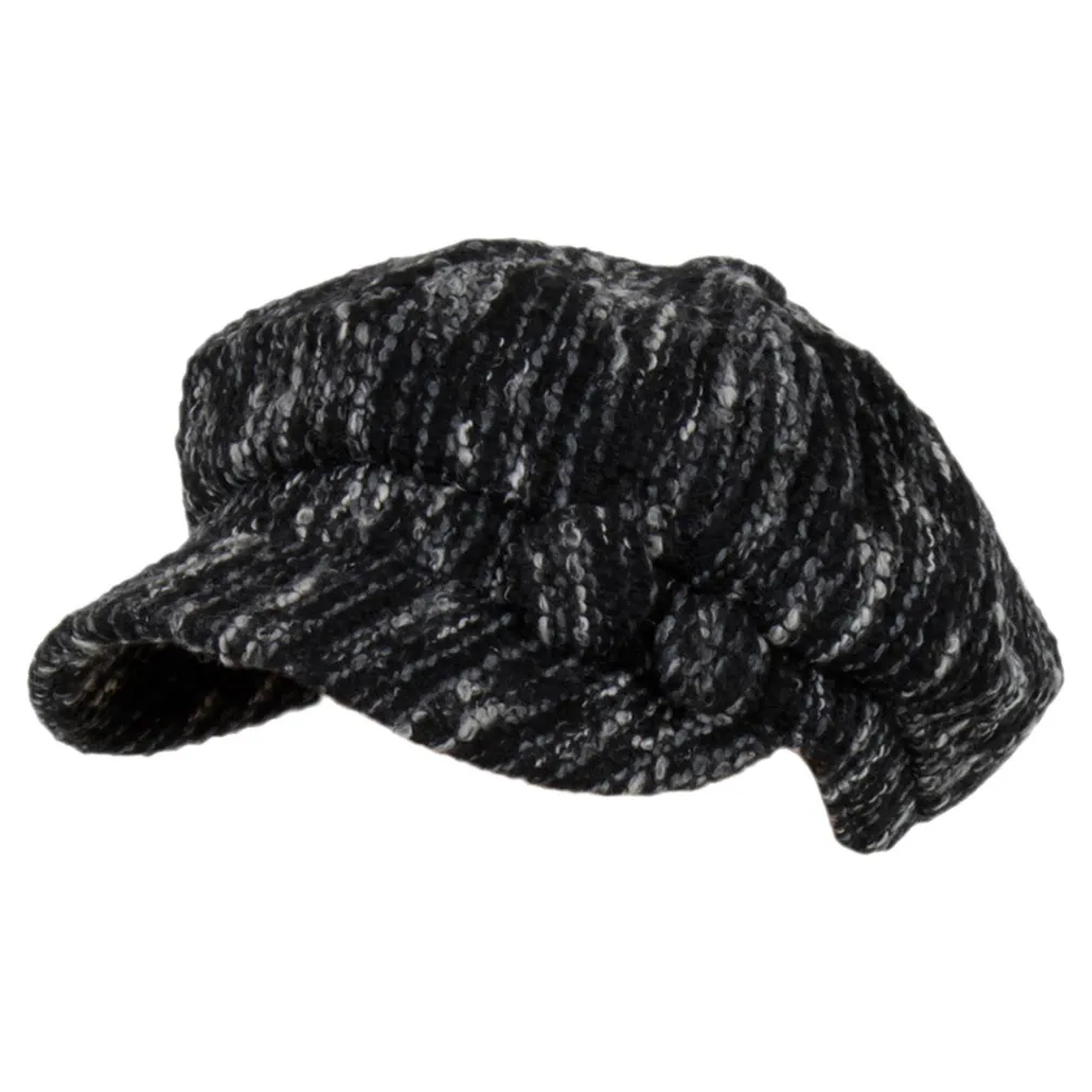 K78A Black-Grey Fashionable Women'S Cotton Cap