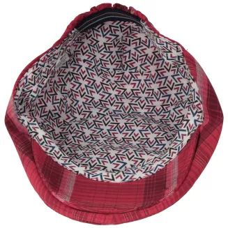 Kaszkiet męski czerwony w kratę flat cap bawełniany 57-59 cm K307D Polar Fashion - 7