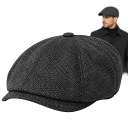 Kaszkiet Męski Bawełniany Grafitowy K268F Peaky Blinders Retro Flat Cap