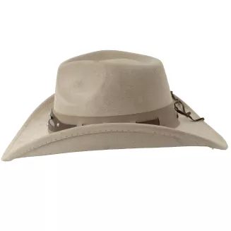 KAPELUSZ KOWBOJSKI WESTERN LONGHORN BEŻ + OKULARY LUSTRZANKI ZESTAW R254F - 5