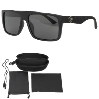 Męskie Czarne Matowe Polaryzacyjne Okulary UV400 Polar Fashion  P8108C1 - 2