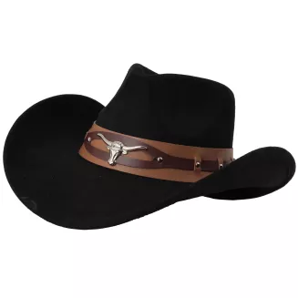 KAPELUSZ KOWBOJSKI CZARNY WESTERN + OKULARY PILOTKI ZESTAW UNISEX R254H - 4