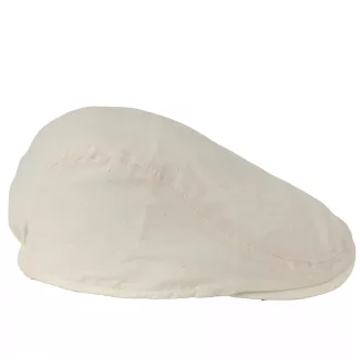 Kaszkiet Męski ECRU Lniany Flat Cap Letni Lekki Przewiewny Len 57-60cm K309B - 4