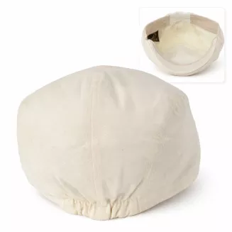 Kaszkiet Męski ECRU Lniany Flat Cap Letni Lekki Przewiewny Len 57-60cm K309B - 5