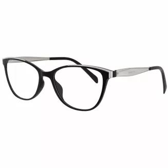 Okulary damskie 2w1 clip-on polaryzacja UV400 czarno-białe Solano CL90304B - 3