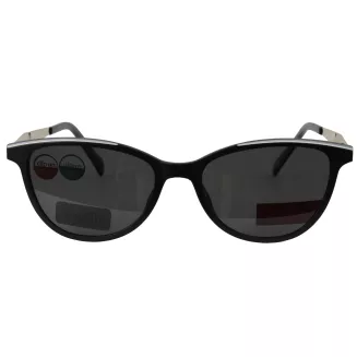 Okulary damskie 2w1 clip-on polaryzacja UV400 czarno-białe Solano CL90304B - 4