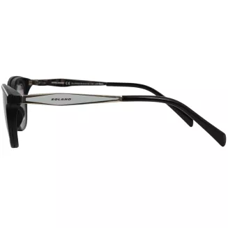 Okulary damskie 2w1 clip-on polaryzacja UV400 czarno-białe Solano CL90304B - 6