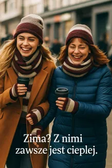 Damski Zimowy Komplet W375BK – Czapka Komin Mitenki Beżowo-Bordowy - 7