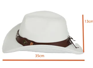 R238A Biały kapelusz kowbojski - 7