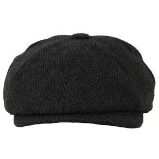 Ocieplany Kaszkiet Męski K277E Grafit Melanż  Peaky Blinders Polar Fashion - 3