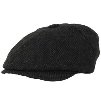 Ocieplany Kaszkiet Męski K277E Grafit Melanż  Peaky Blinders Polar Fashion - 2