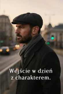 Ocieplany Kaszkiet Męski K277E Grafit Melanż  Peaky Blinders Polar Fashion - 6