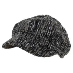 K78B Czarno-beżowy modny kaszkiet bawełniana czapka damska