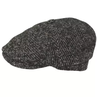 Kaszkiet Męski Brązowo Szary Ocieplany z Wełną Peaky Blinders Retro K278E - 6